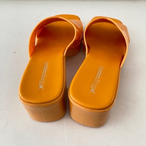 NWOT Jeffery Campbell Free People Vacay Vibes Platform Orange Sandals Sz 8/39 - Picture 7 of 12